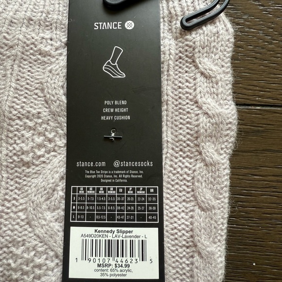 Stance lavander  Casual Socks Cozy Knit grippy slipper socks Design - Picture 3 of 6